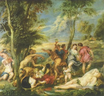 Bacchanal sur Andros Peter Paul Rubens Peinture à l'huile